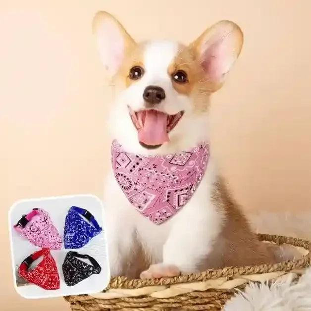 bandana-pour-chien-rose