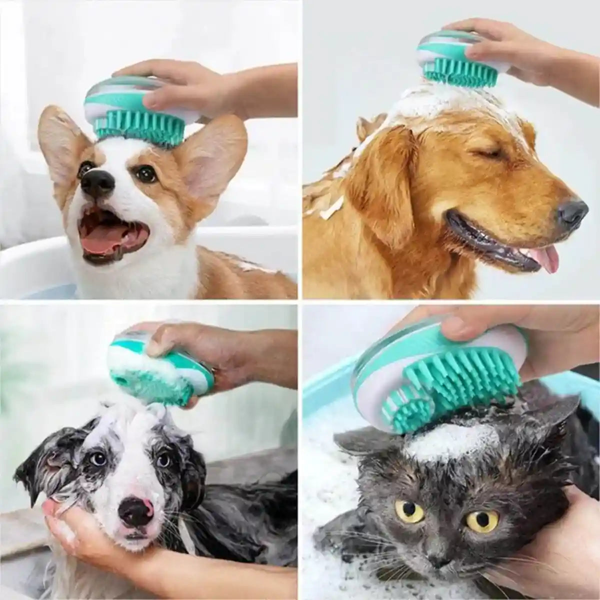 brosse de bain pour chien et chat