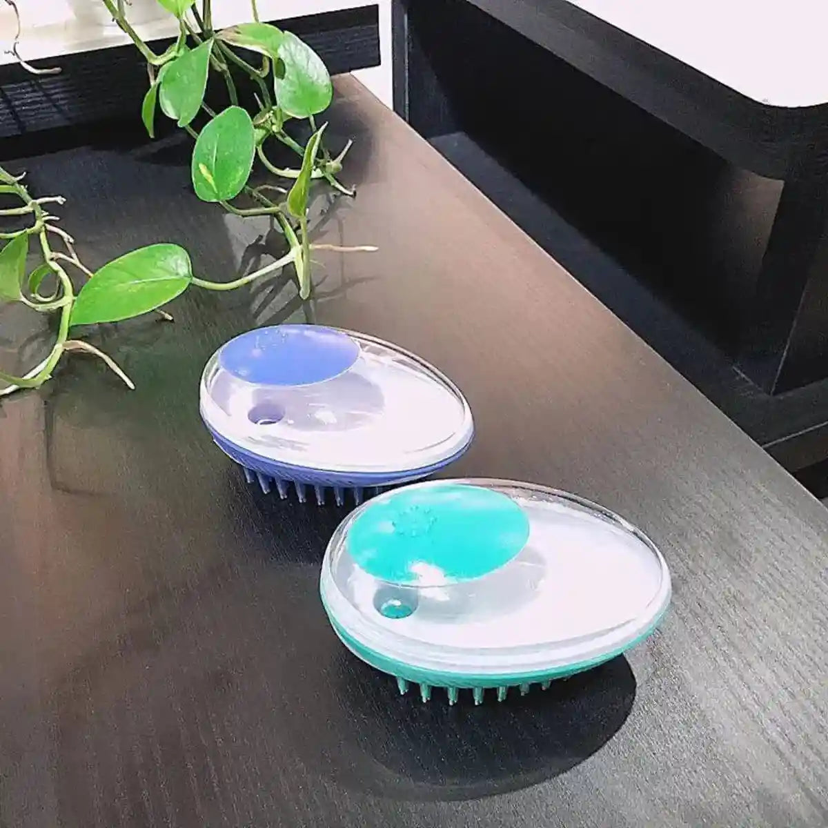 brosse de bain pour chien coloris