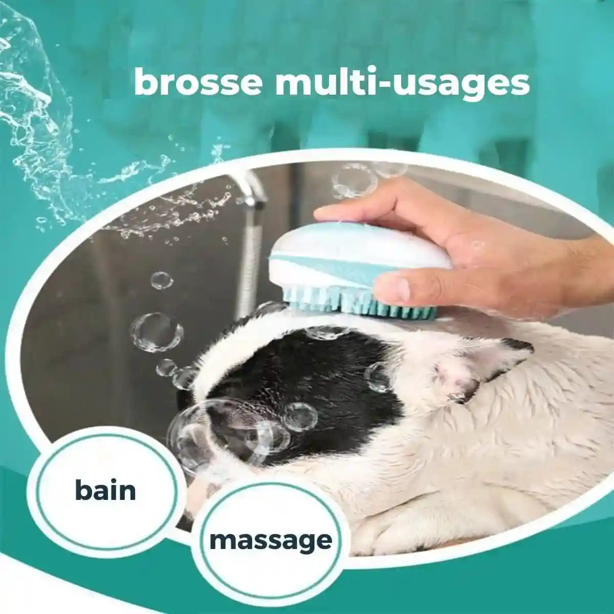 brosse de bain pour chien bain et massage