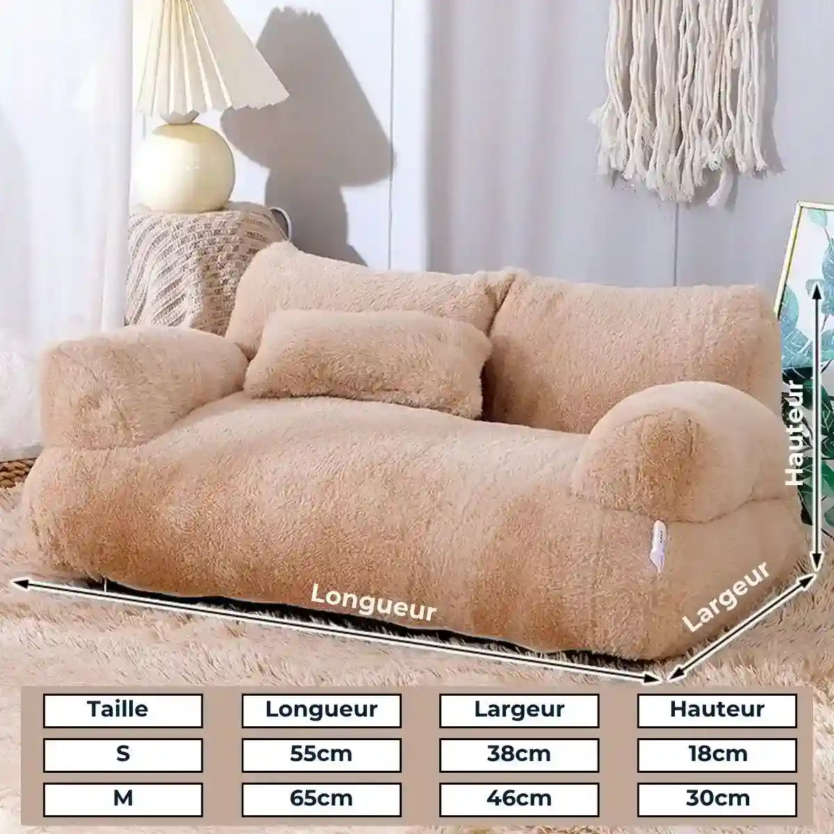 Guide des tailles du canapé pour chien MiniCanap™