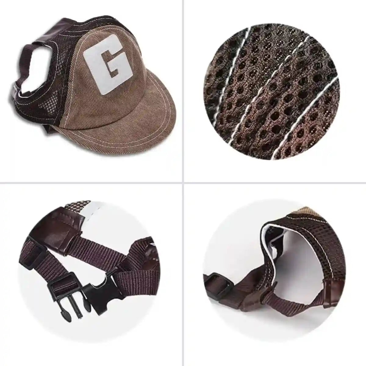casquette pour chien marron aspects techniques