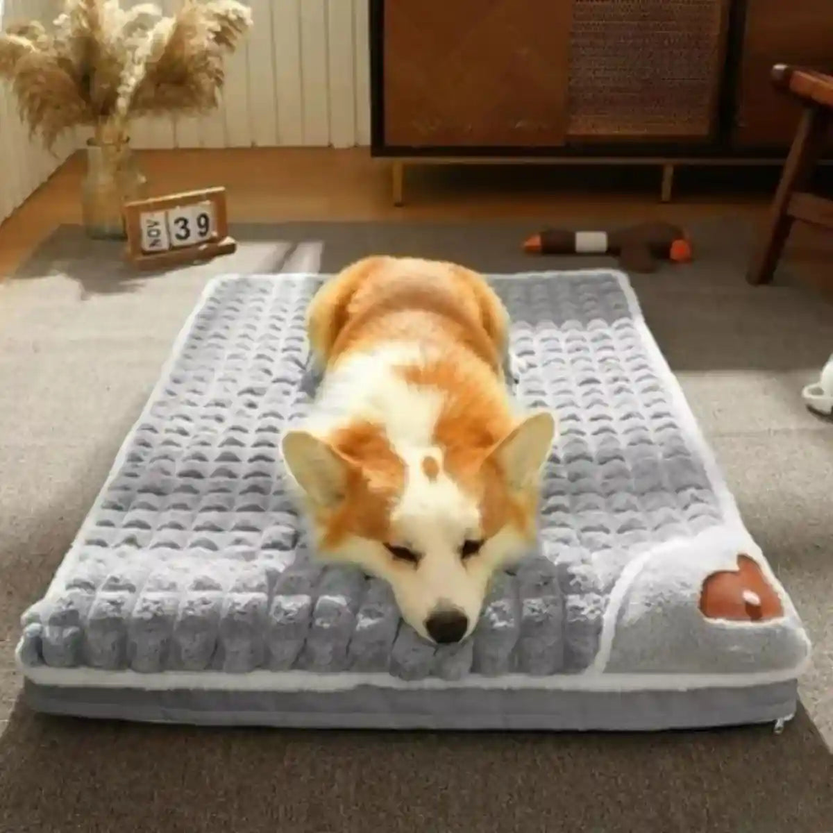 coussin pour chien gris - ultra confortable