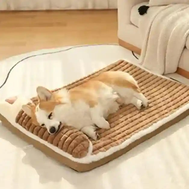 coussin pour chien marron à mémoire de forme