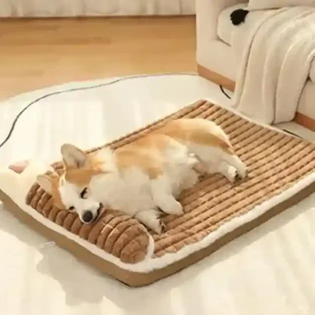 Coussin pour chien marron à mémoire de forme Serenity™