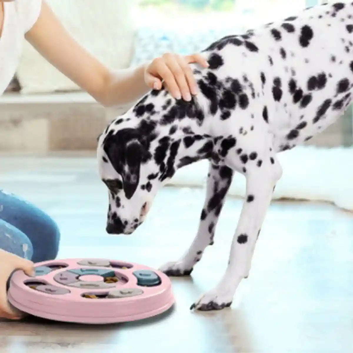 Jouet d'occupation chien rose pour chiot et chien adulte