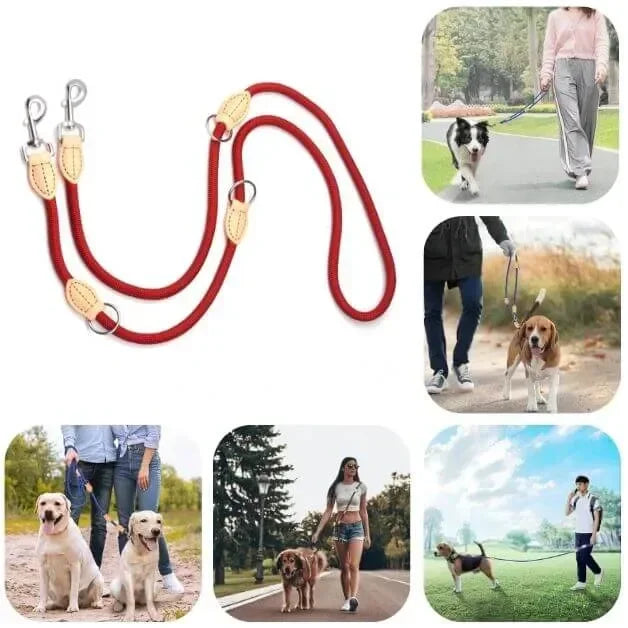 Laisse multiposition All-In-One™ rouge