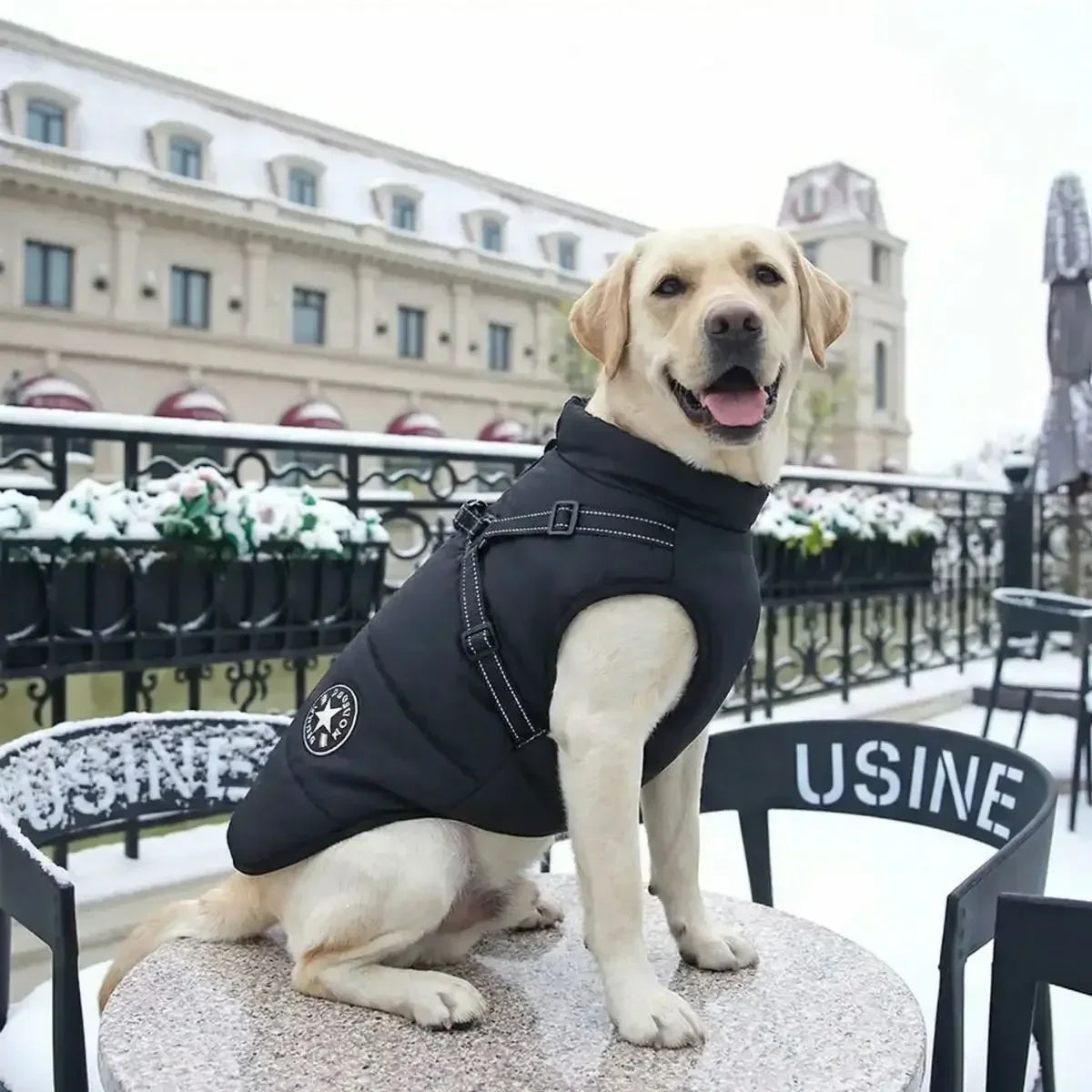 Manteau harnais pour chien imperméable et chaud Coat&Walk Puppy Pacha