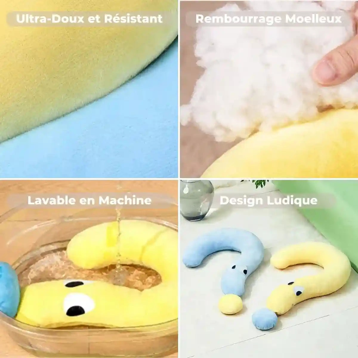 Oreiller pour chien ultra-doux, moelleux, lavable pour un confort maximal