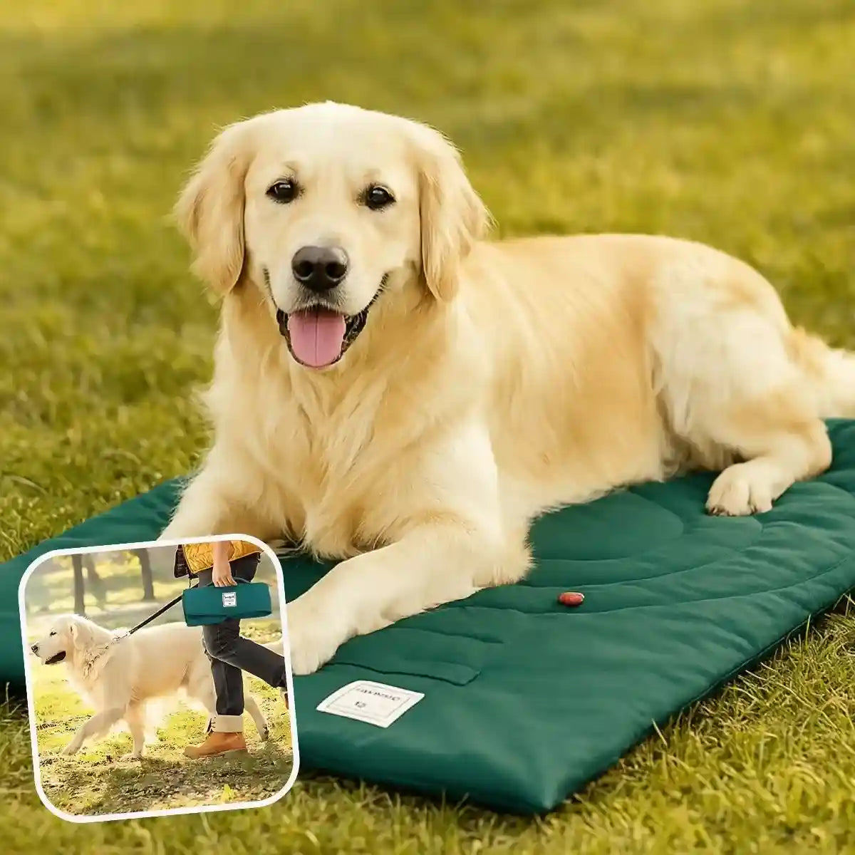 Tapis chien vert extérieur herbe