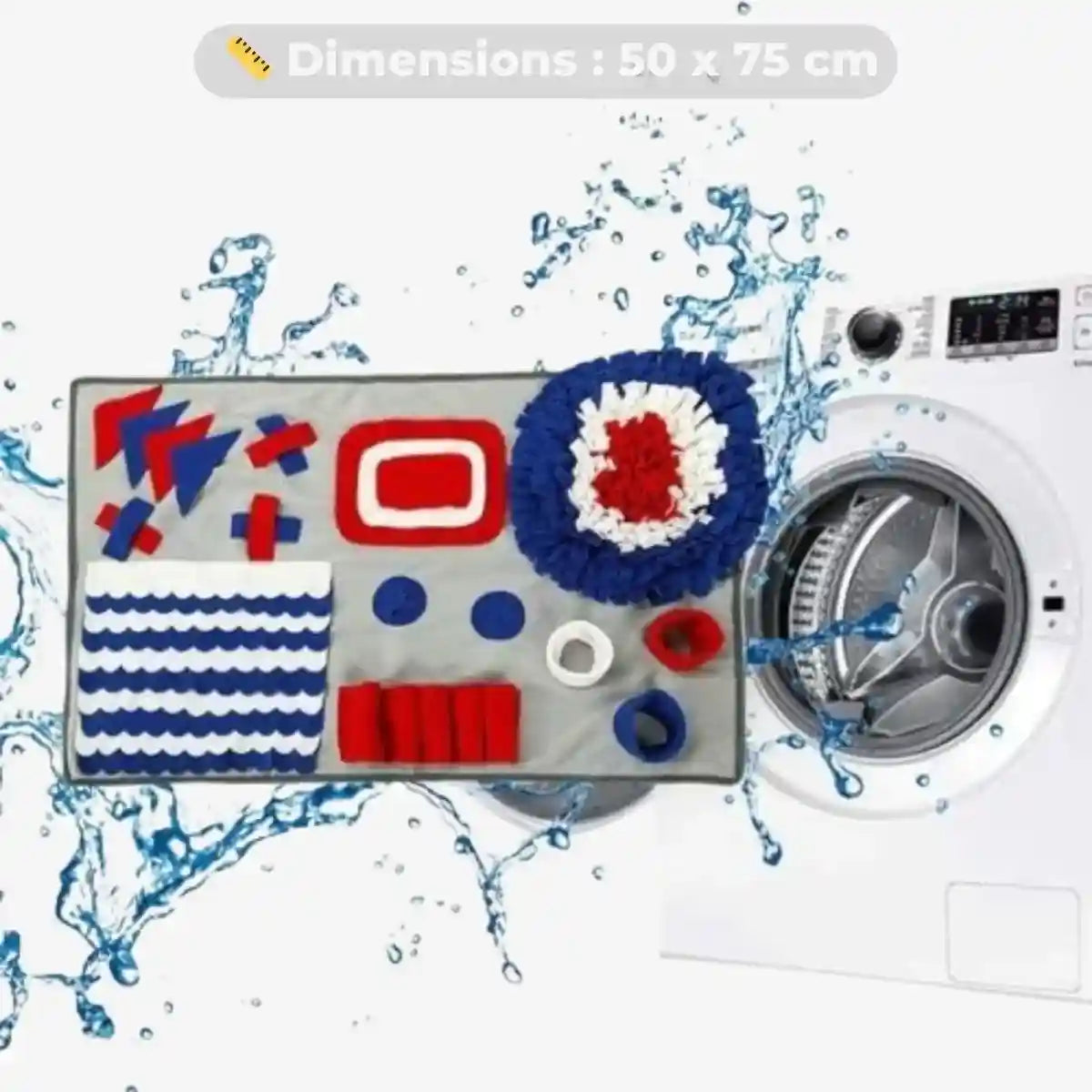 Tapis de fouille pour chien PlayMat™, lavable en machine 50x75 cm