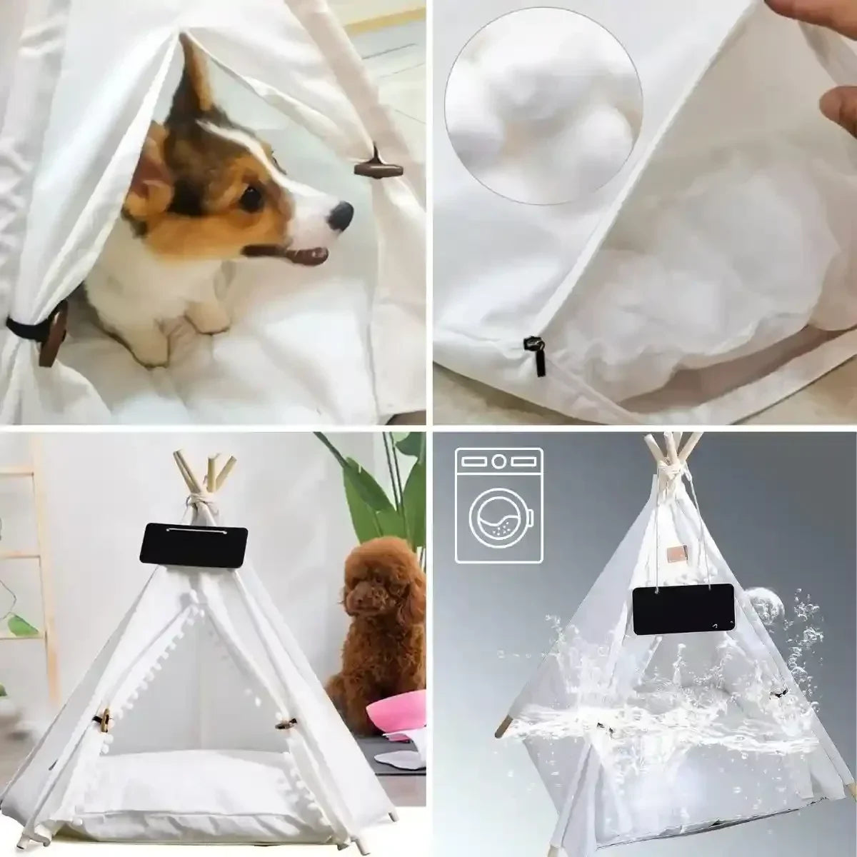 Tipi pour chien avec coussin déhoussable SiouxPaw™