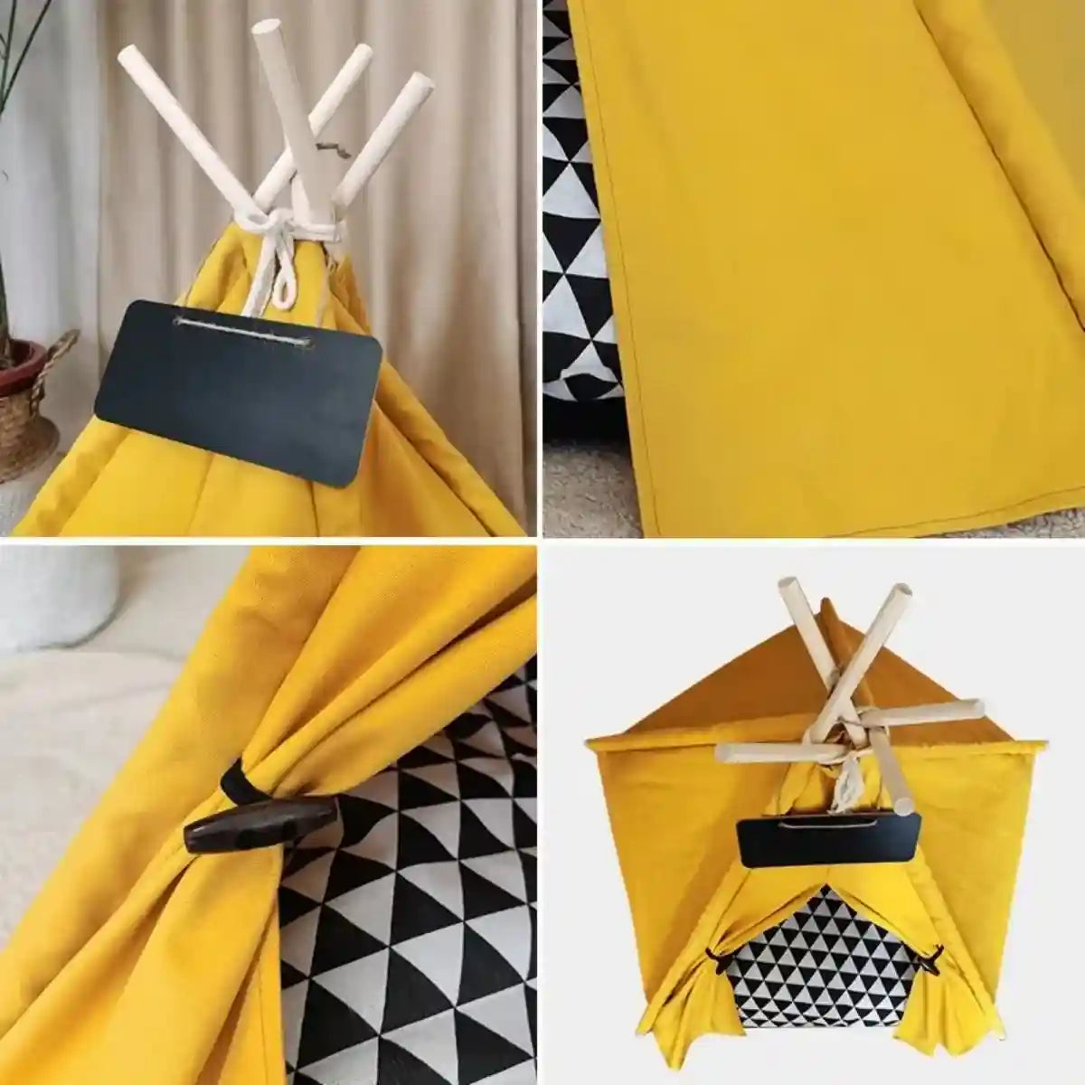 Tipi pour chien SiouxPaw™ avec plaque pour écrire le prénom du chien