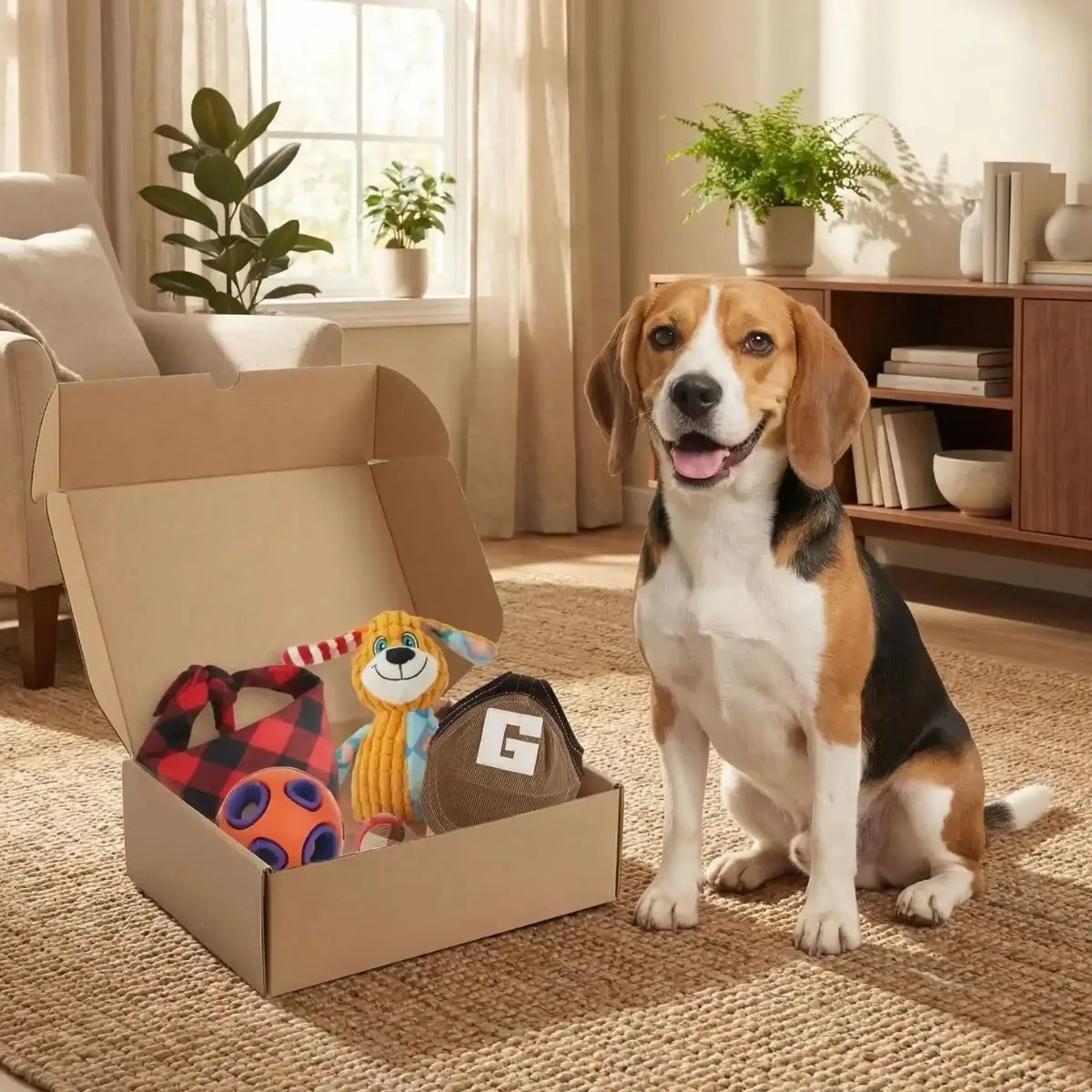 Idée cadeau pour chien : coffret à composer avec jouets et accessoires Puppy Pacha.
