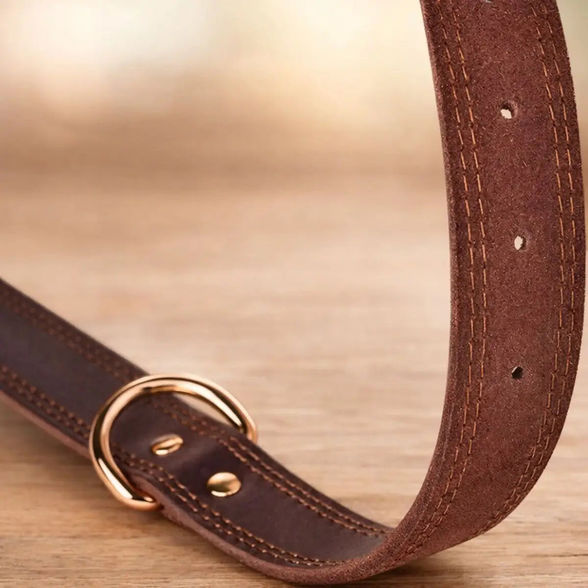 envers du cuir véritable du collier chien cuir