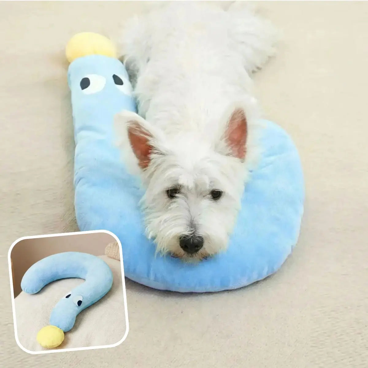 Coussin oreiller pour chien avec soutien latéral doux pour le repos