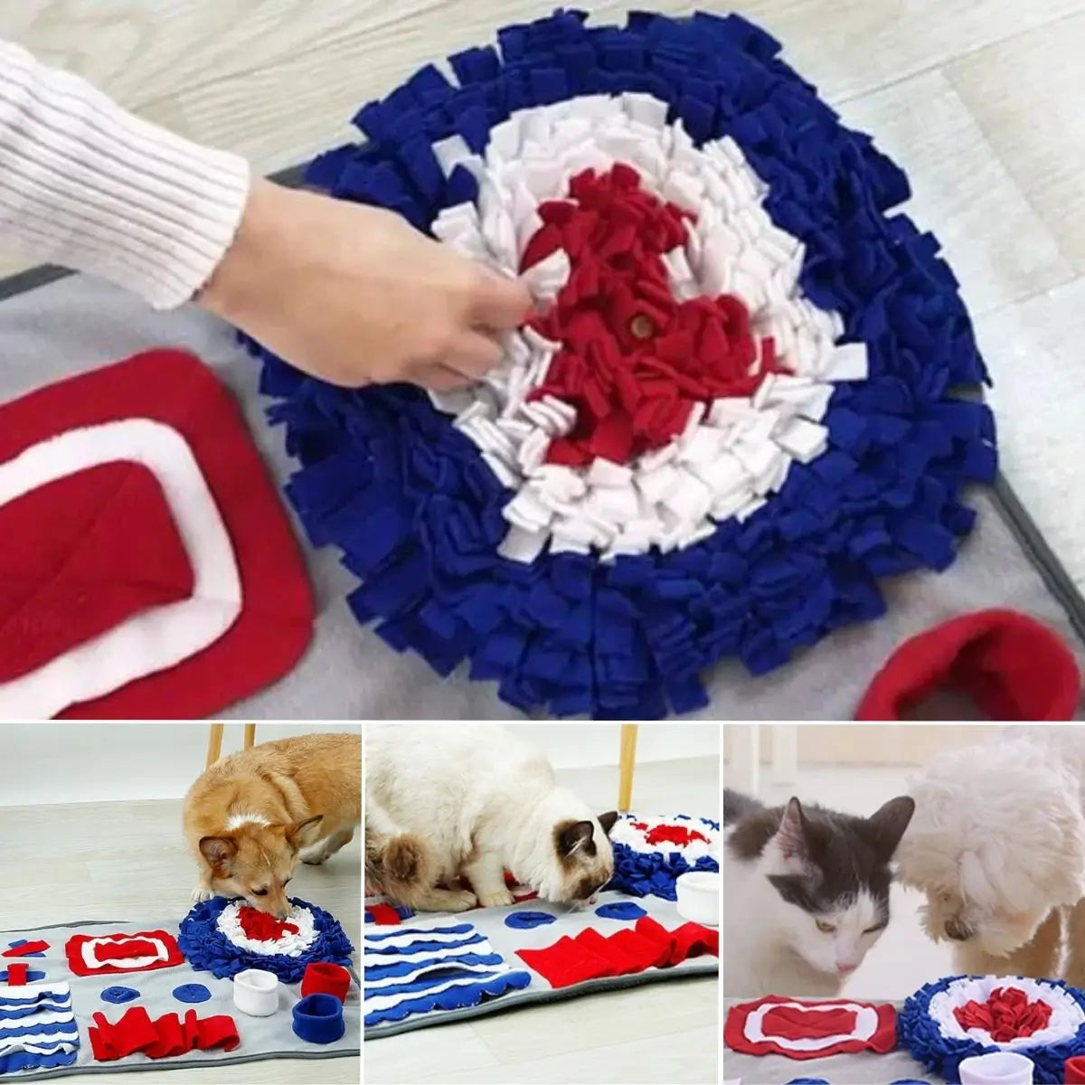 Jeu interactif PlayMat™ pour chien et chat, tapis de fouille interactif et stimulant